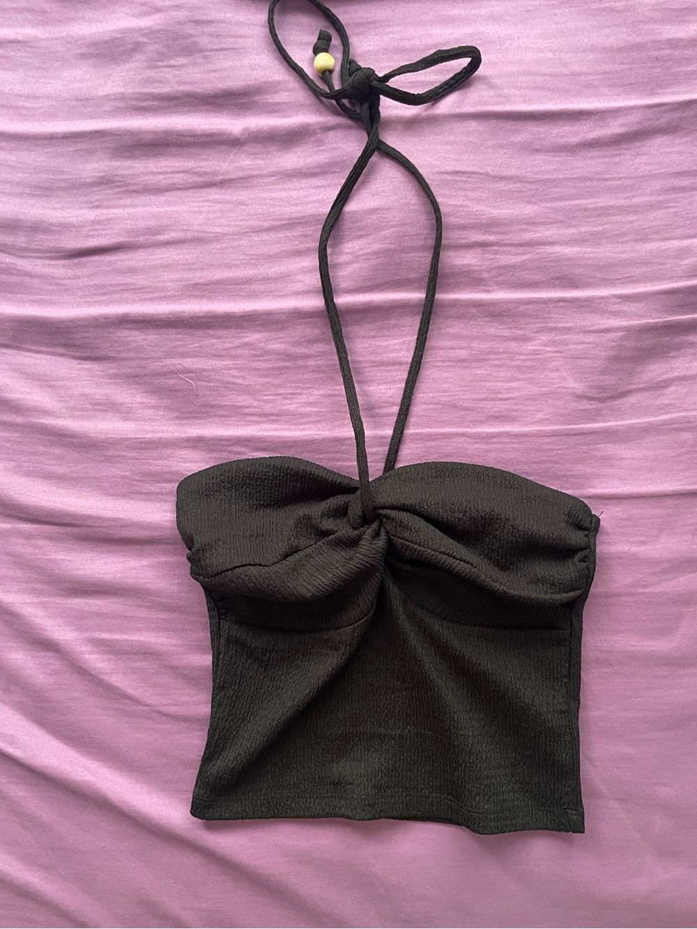 H&M Black Halter Crop Top